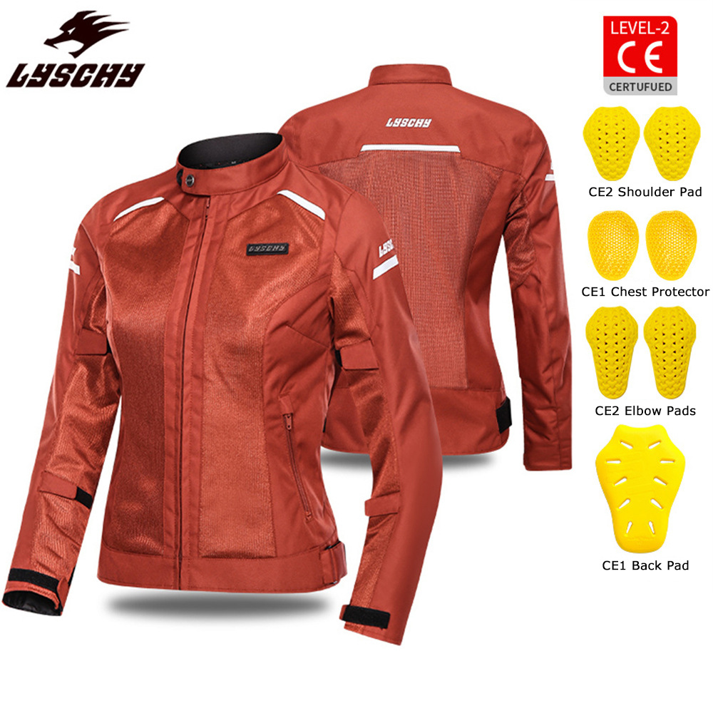 摩托车骑行服女款春夏季网眼透气拉力服防摔骑士机车四季装备衣服