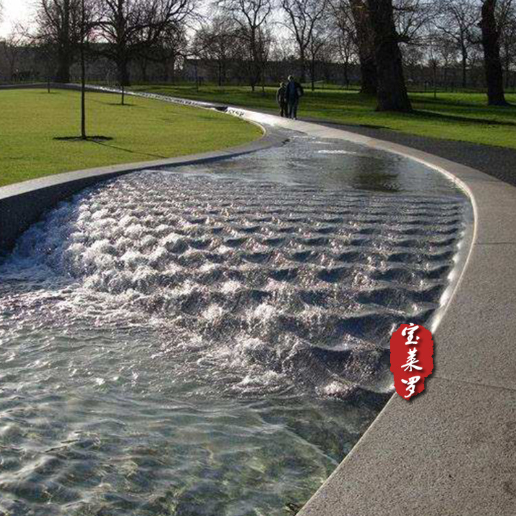 产地直供 芝麻灰园林石 水波纹园林水景石材 园林造景石 灰色