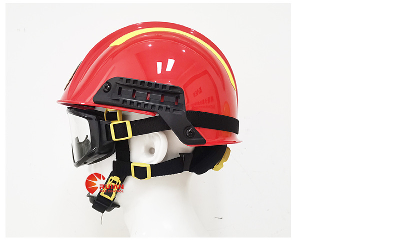 17式消防抢险救援头盔抗压安全帽消防员头部防护半盔带导轨头盔