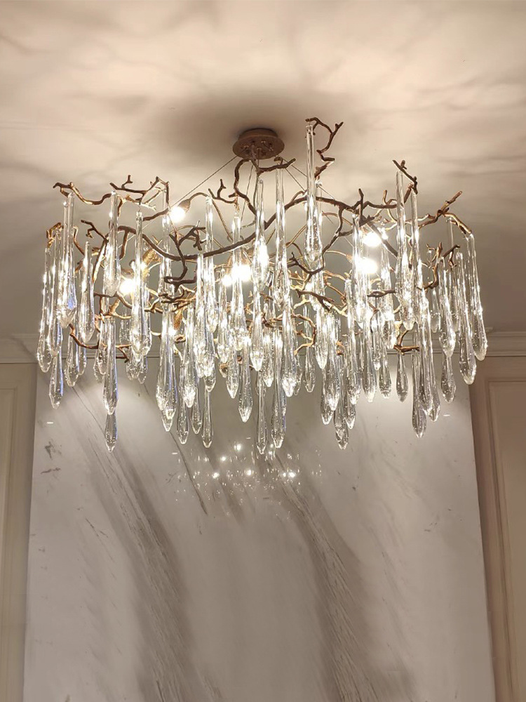 Luxury Ceiling Chandeier Fixture Modern Crystal Pendant Light For Dining Room Living Room