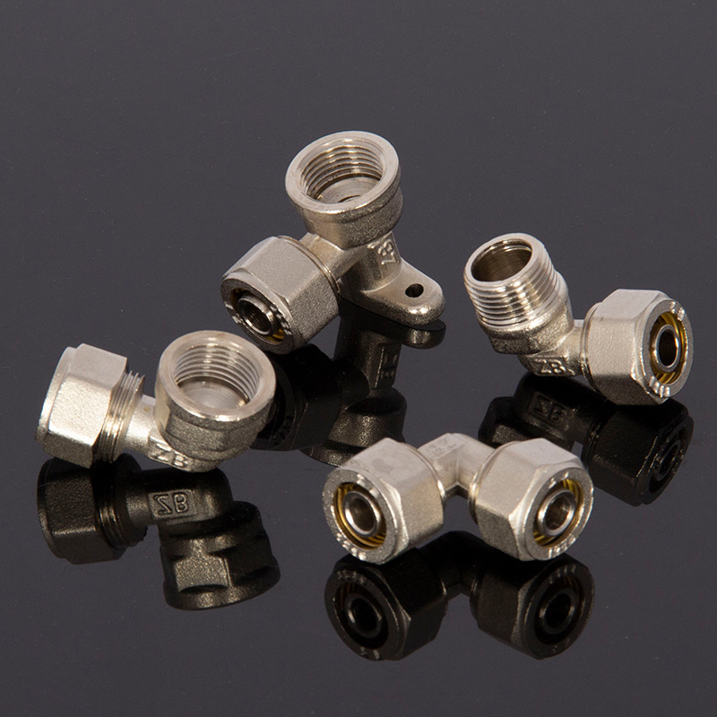 批发1216铝塑管接头 太阳能热水器4分上水管配件三通弯头直接快速