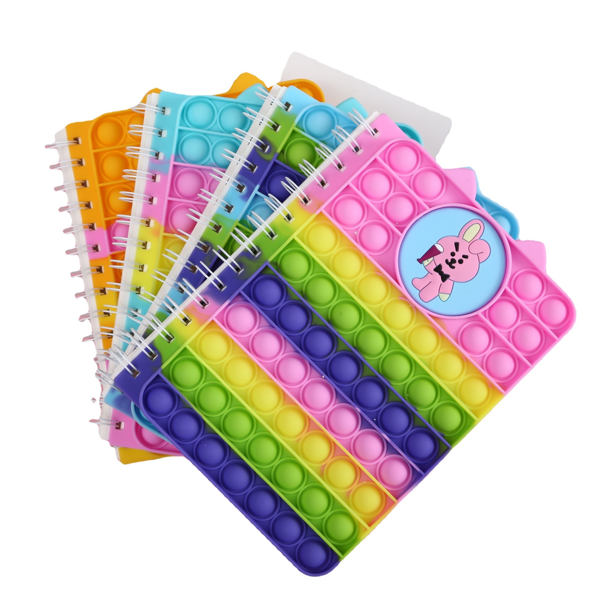 Factory Direct Sales Novelty Notebook with Silicone Cover Handmade Notebook Notes Coil Notebook Notepad Creative Stationery