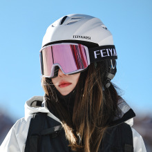 雾女单吸安全雪磁近视男单板镜安全帽护目防风眼镜滑雪滑雪一体目