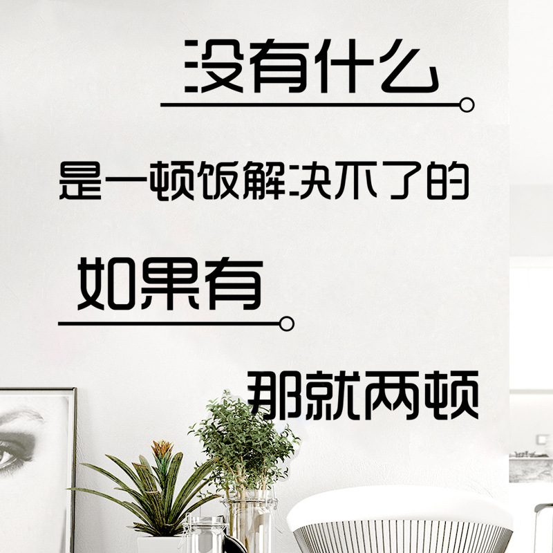 网红餐厅墙面装饰厨房贴纸文字墙贴自粘个性厨房布置贴字背景墙纸