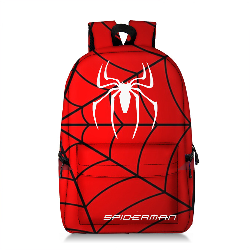 New Cross-Border Spider-Man Elementary School Studebt Backpack European and American Cartoon Cartoon Schoolbag Polyester 3D Printing Lightweight Backpack