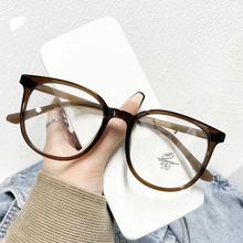 韩国时尚复古防蓝光眼镜韩版男女大框显瘦超轻近视框架厂家批发