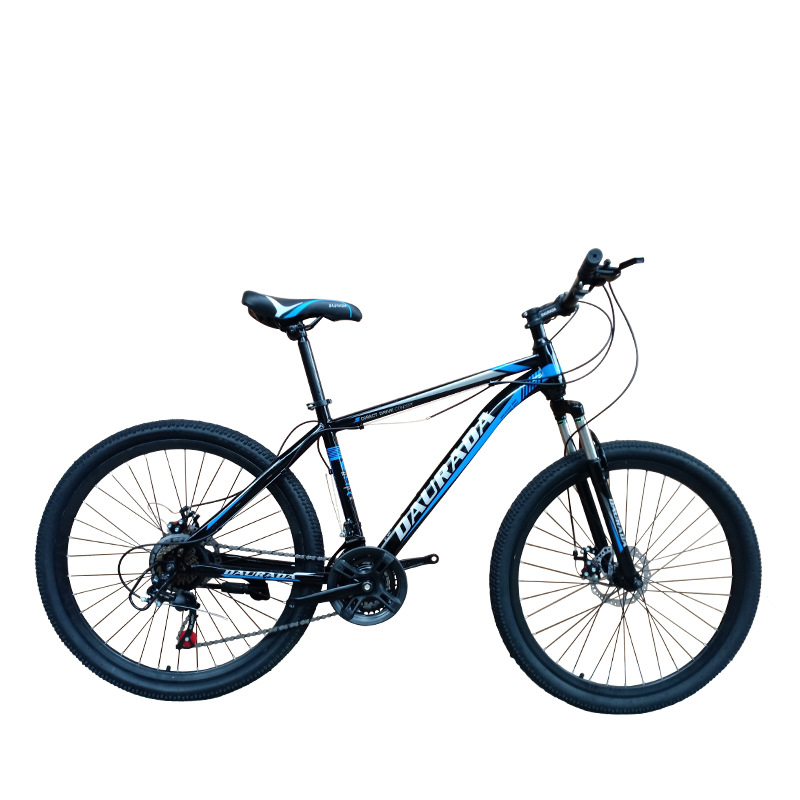 低价库存处理山地自行车26寸变速前减震双碟刹碳钢轻松越野自行车