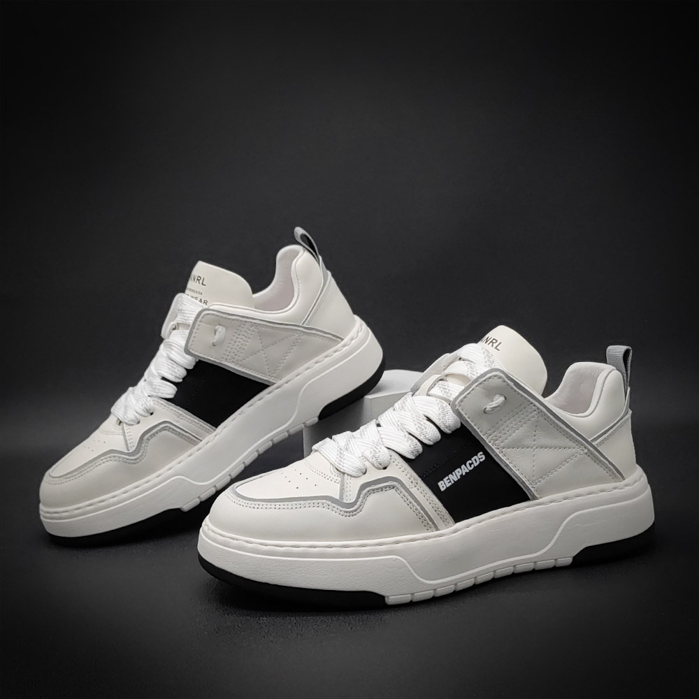 aj男鞋男生鞋子百搭板鞋男真皮小白鞋男款潮鞋欧洲站潮流男士休闲