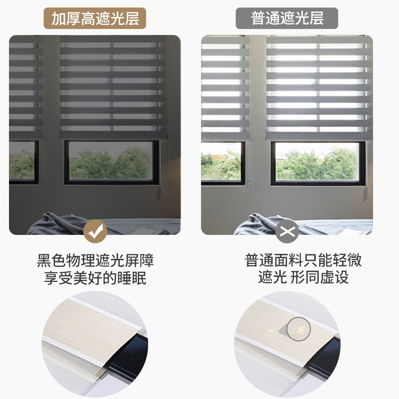 Double-Layer Waterproof Room Darkening Roller Shade Curtain Living Room Bedroom Bathroom Bathroom Study Office Soft Gauze Curtain Blinds