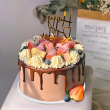 森系蛋糕模型新款欧式水果草莓奶油塑胶假样品橱窗展示