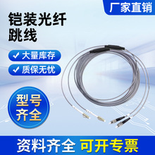 铠装光纤跳线 MPO/LC8芯124芯3米5米10米15米OM3万兆单多模40G