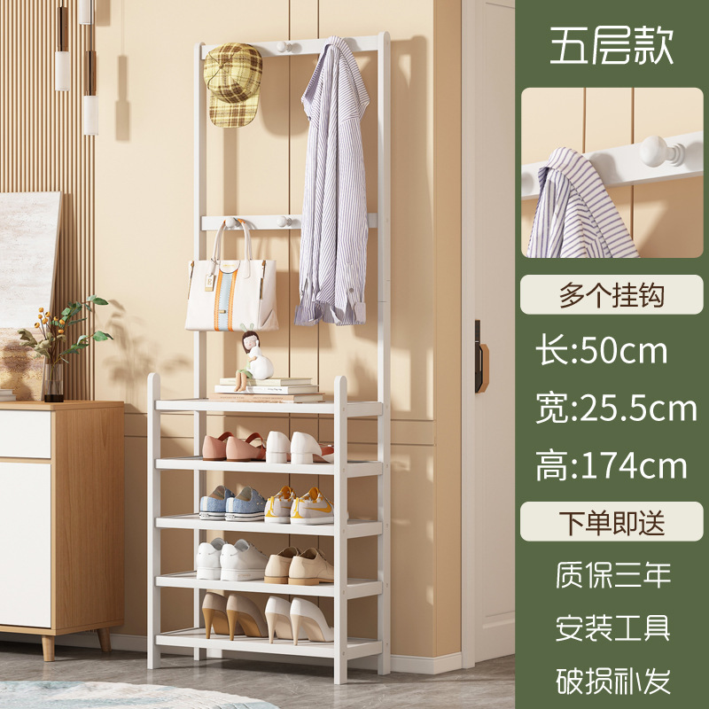 Wooden Shoe Rack Simple Door Household Hangers Dormitory Storage Fantastic Space-Saving Large Capacity Storage Rack Shoe Cabinet