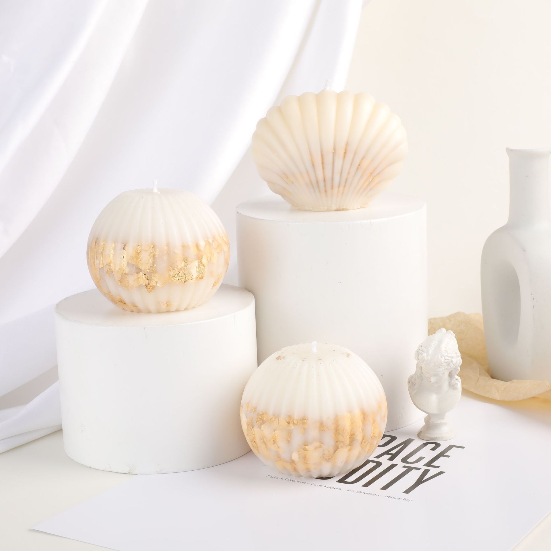 工艺圆柱贝壳蜡烛