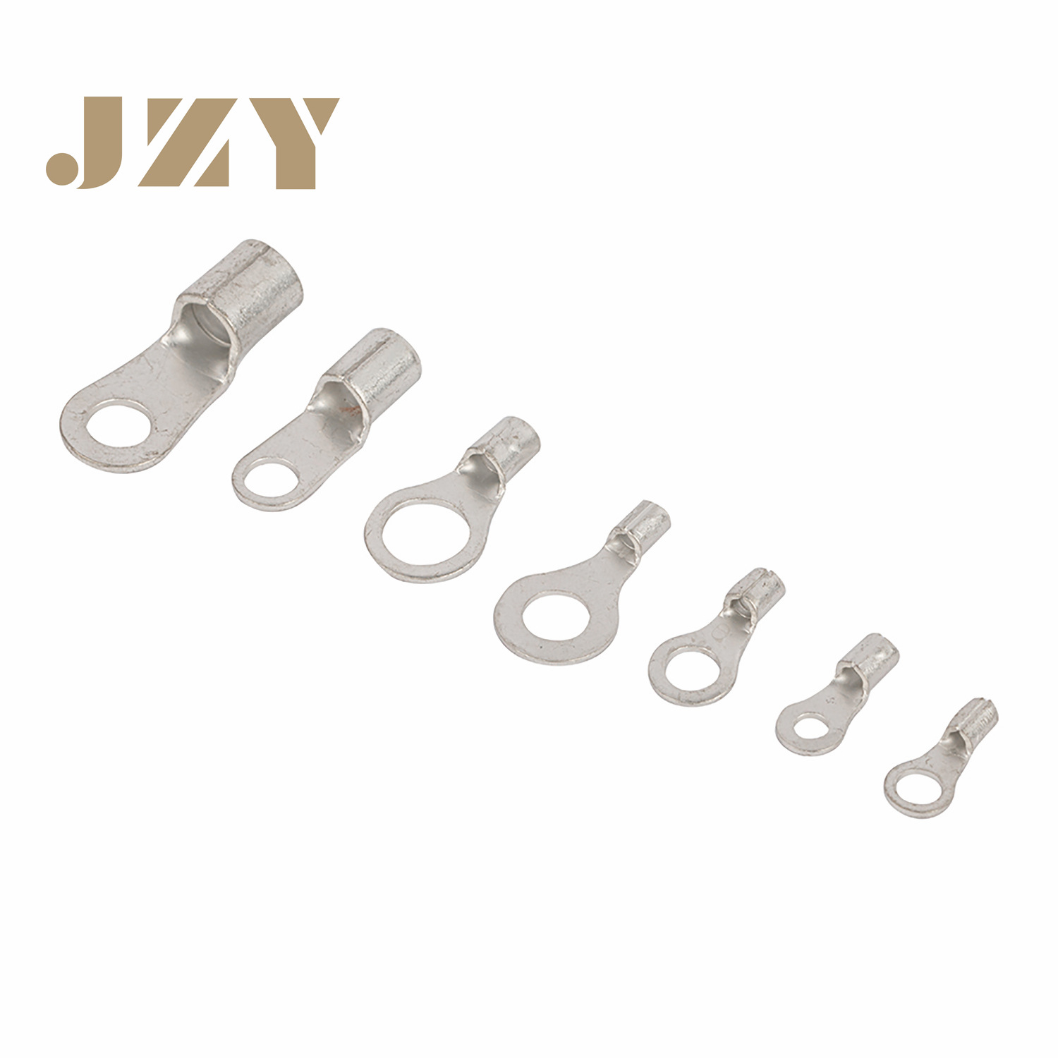 紫铜a级ot圆形接线冷压端子纯铜线耳二次接线rnb1.25-3.5厚度0.