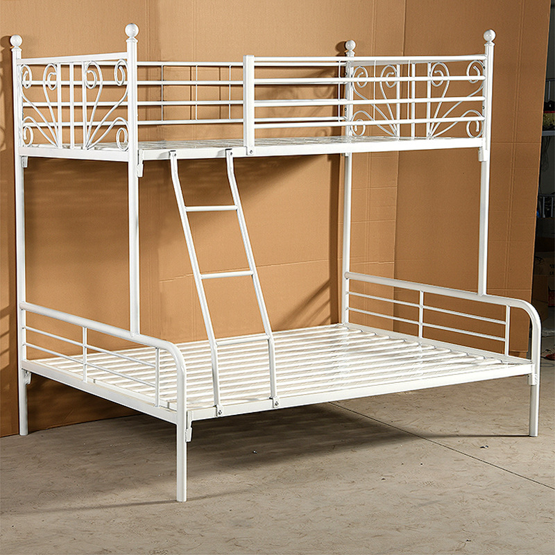 不锈钢高架床上下床双层床铁艺高低床子母床铁床上下铺铁架床1.