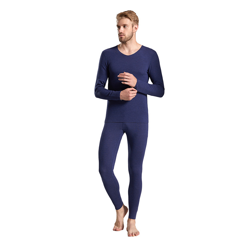 Autumn and Winter New Cashmere Silk Dralon Thermal Underwear Set Men's Thermal Underwear Men's Long Johns Wholesale