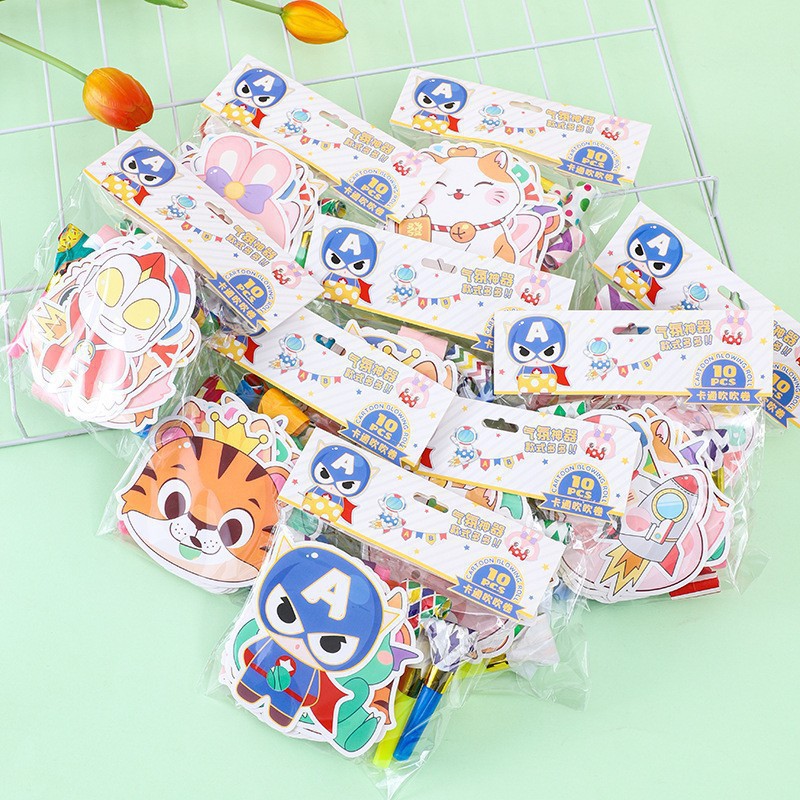 儿童吹吹卷吹龙口哨幼儿园卡通安全伸缩可爱吹小哨子创意生日玩具