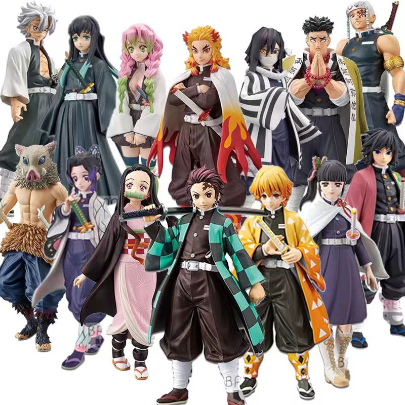 Kimetsu No Yaiba Hand-Made 21 Models Nezuko My Wife Shan Yi Yan Column Butterfly Bear Apricot Shou Lang Model Decoration Wholesale