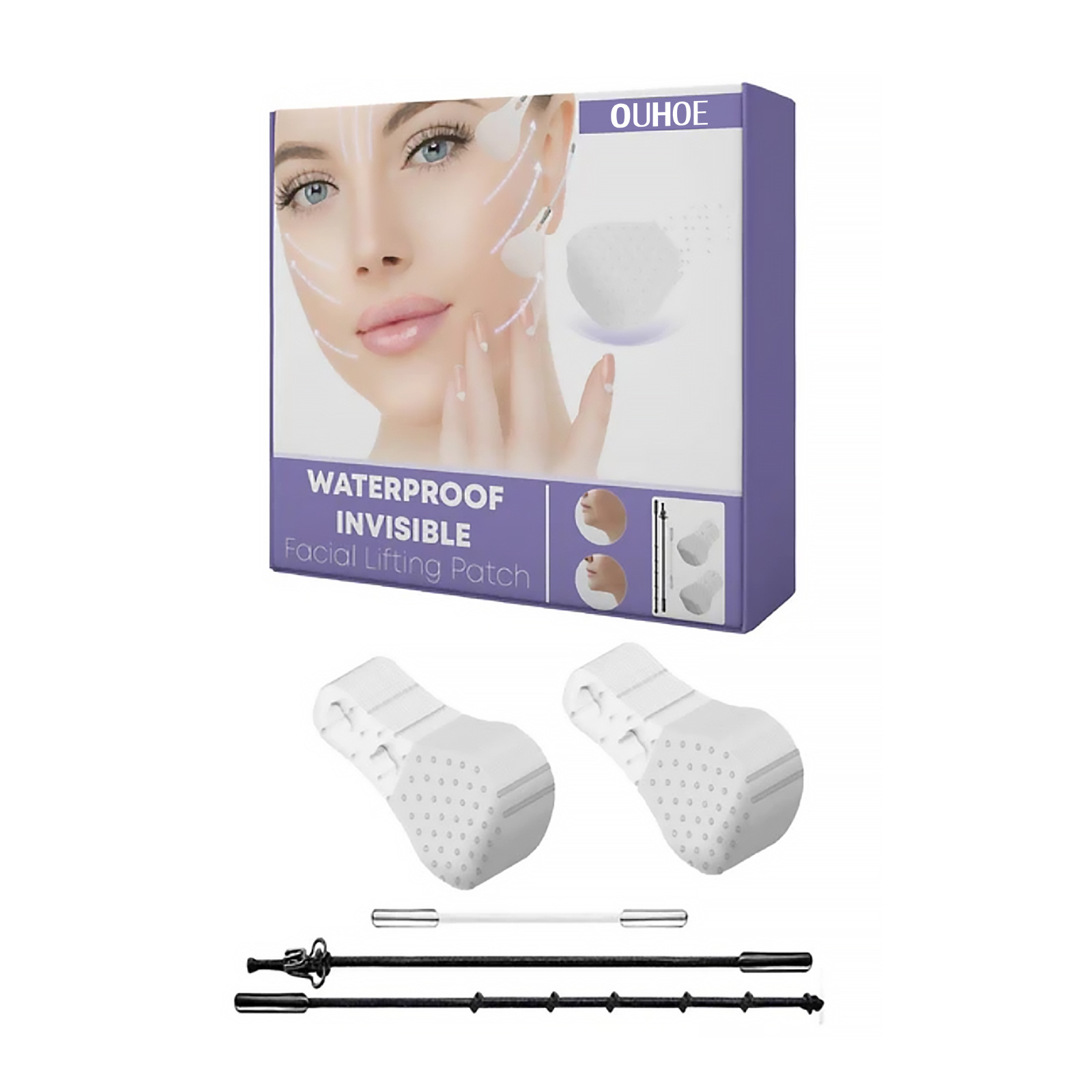 Ouhoe Waterproof Lifting Face Pasters Firming Facial Skin Anti-Wrinkle Fading Wrinkle V Face Invisible Lifting Tightening Mask