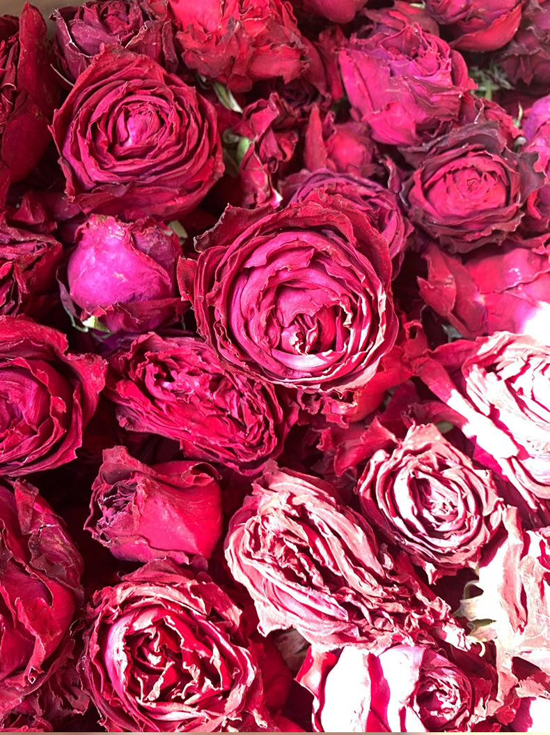 2022头茬新花云南墨红玫瑰冻干玫瑰花茶瓶装礼盒装墨红玫瑰花瓣