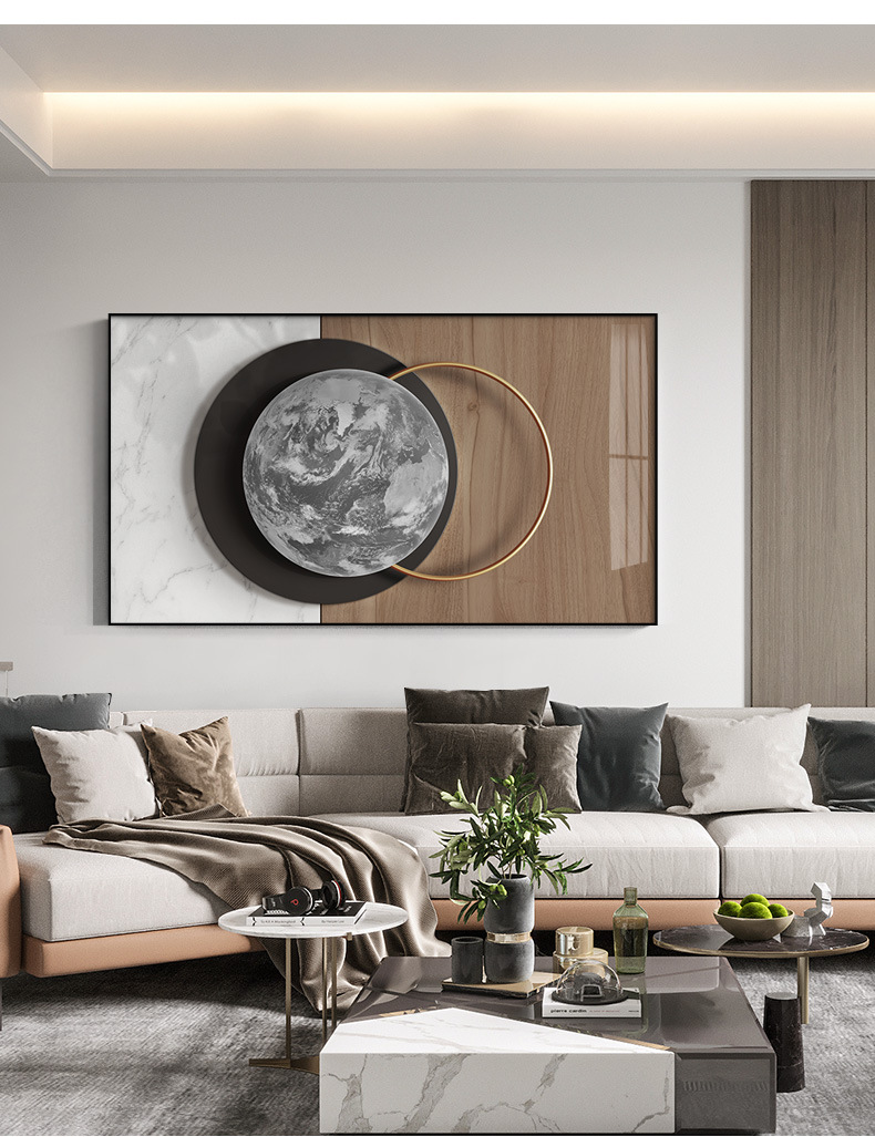 现代轻奢客厅装饰画沙发背景意式挂画极简卧室主卧床头样板间墙画