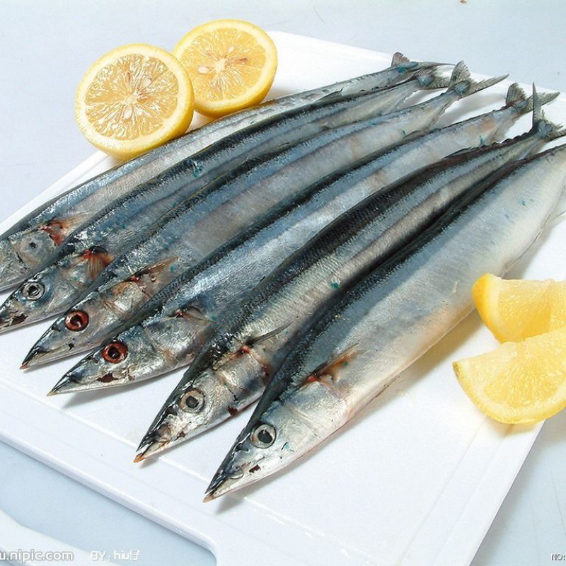 秋刀鱼野生深海新鲜冷冻鲜活海鲜深海日式烧烤跨境速卖通亚马逊