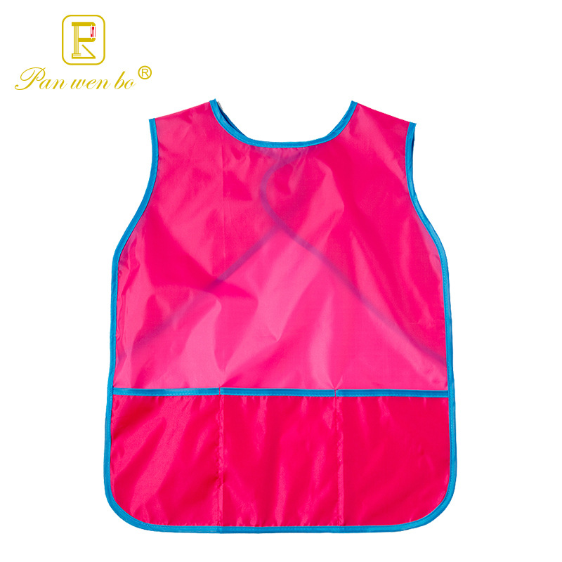 Child Drawing Apron Sleeveless Art Painting Clothes Kindergarten Waterproof Smock Vest Baby Eating Bib Wholesale