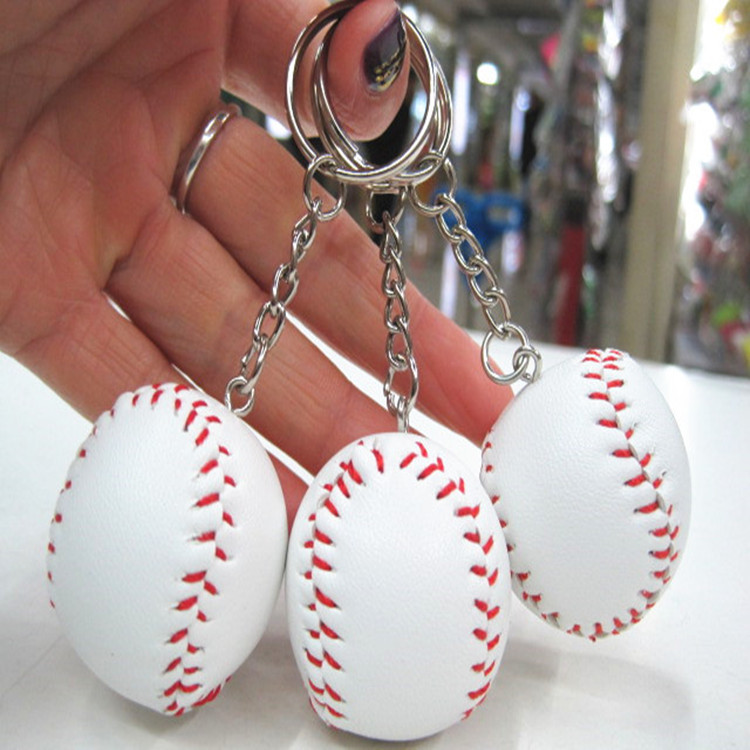 Baseball Keychain Ornaments Wholesale Eu and South Korea Softball Baseball Key Ring Baseball Key Ring Accessories Pendant