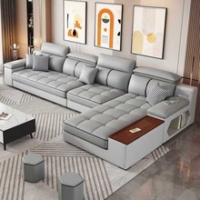 布艺沙发现代简约科技布沙发客厅组合大小户型2023新款佛山家具