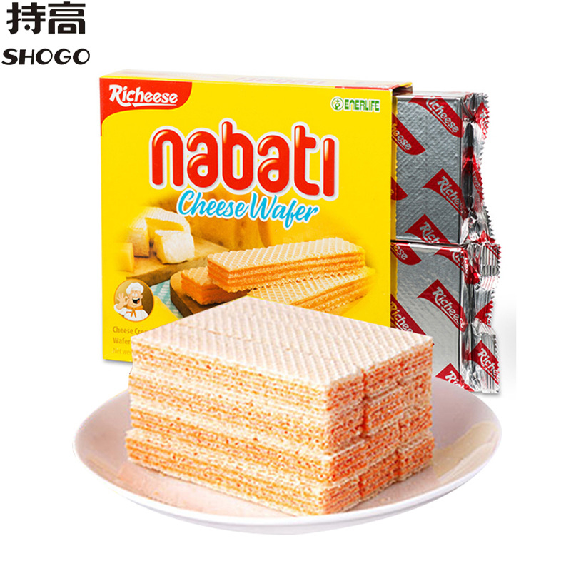 印尼进口 丽芝士奶酪威化饼290g nabati纳宝帝夹心威化饼干零食