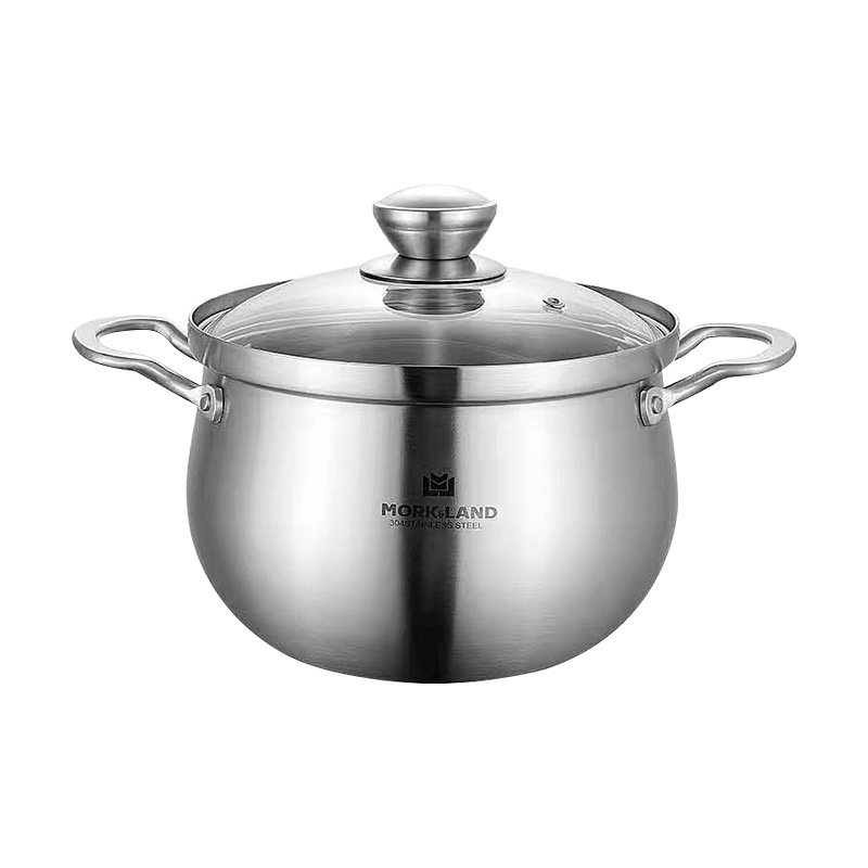 Moklandner Soup Pot Thickened Household Induction Cooker Gas Stove Porridge Cooking Noodle Pot 304 Stainless Steel Soup Pot