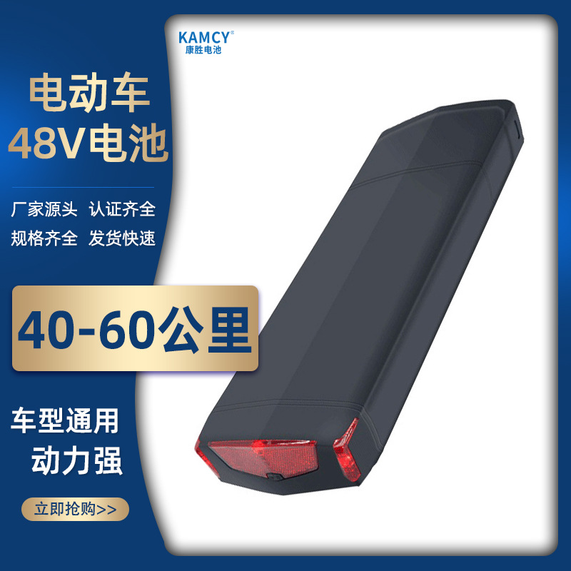 48V20Ah电动车自行车电池 银鱼款外卖通勤电瓶车大容量电池