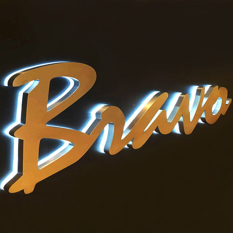 门头招牌定制发光字广告牌定做迷你背发光无边字亚克力灯箱字订制