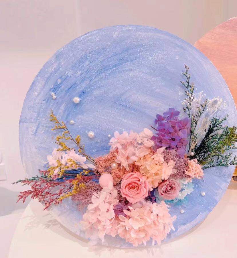 ins亲子手工制作永生花真花玫瑰绣球花节日礼物团建活动diy材料包