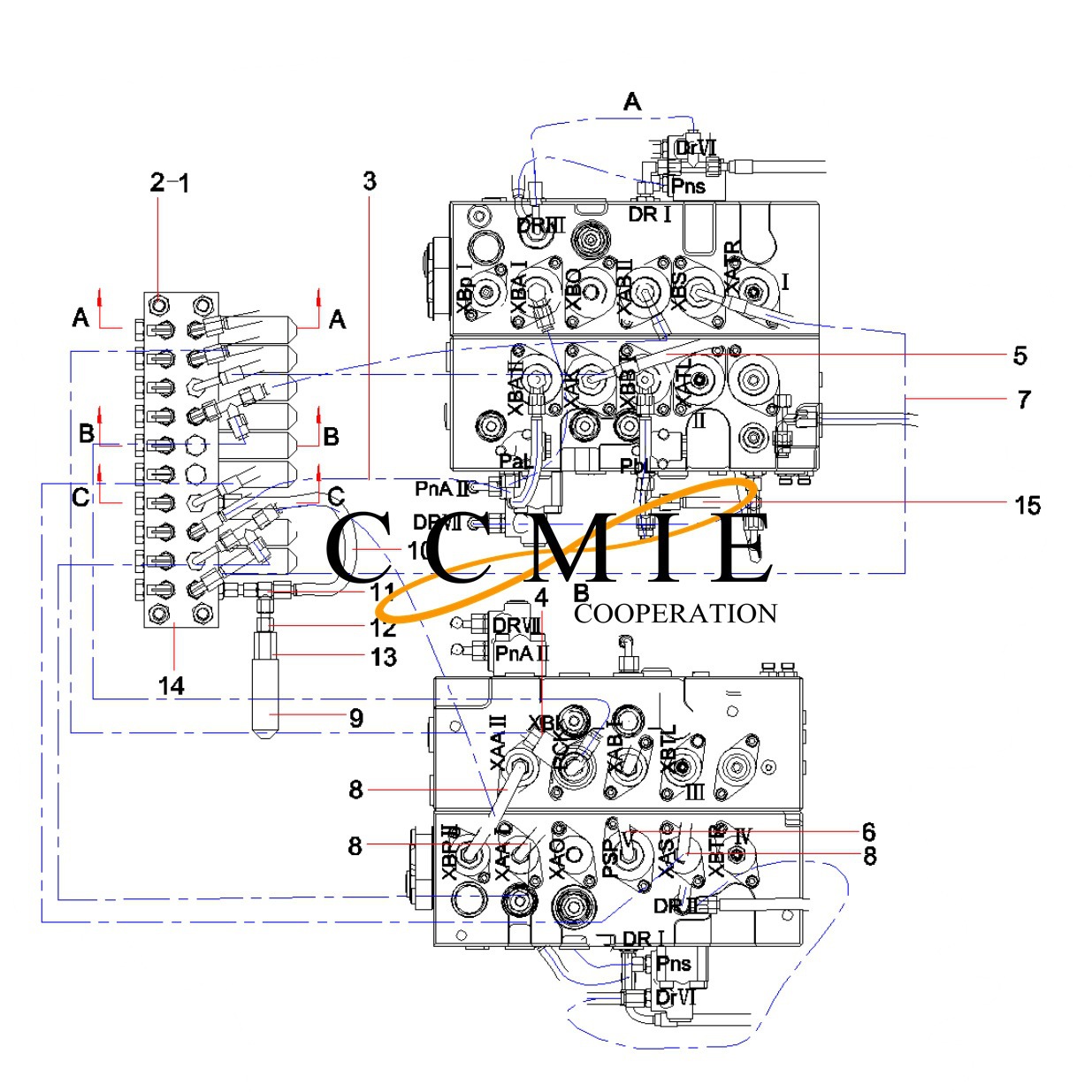 三一215c挖掘机电磁阀 主阀 主泵管路滤油器组件驾驶室等配件