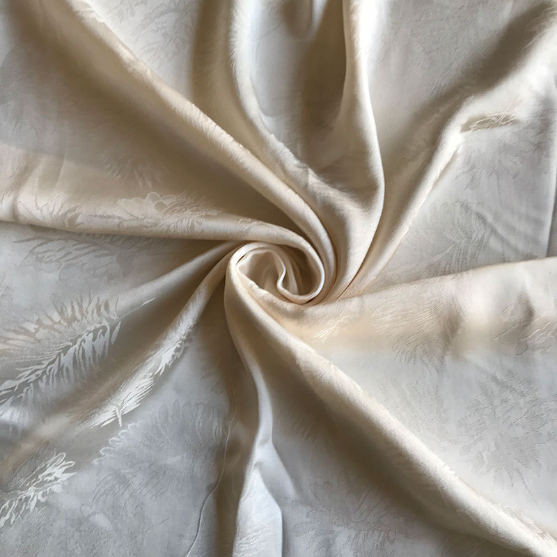 人丝人棉叶子提花现货人丝人棉面料人丝人棉缎人丝棉面提花面料