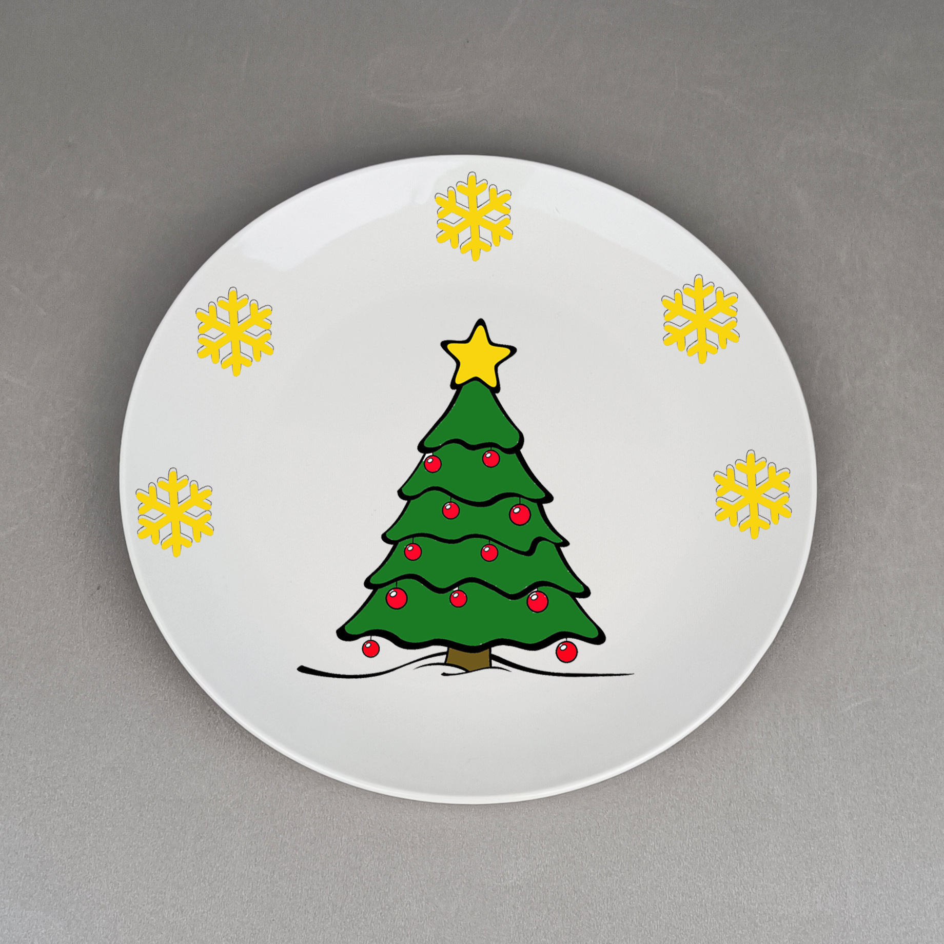 陶瓷厂供应素胚8寸盘 diy彩绘陶瓷白胚盘 外贸圣诞涂鸦画画陶瓷盘