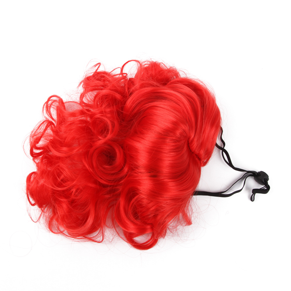 Cross-Border Factory Headdress Red Wave Wig Dog Cat Headgear Puppy Cat Clothing Funny Headgear