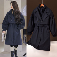 [现货]2023新款羽绒服女长款风衣两件套时尚韩版派克服加厚保暖外