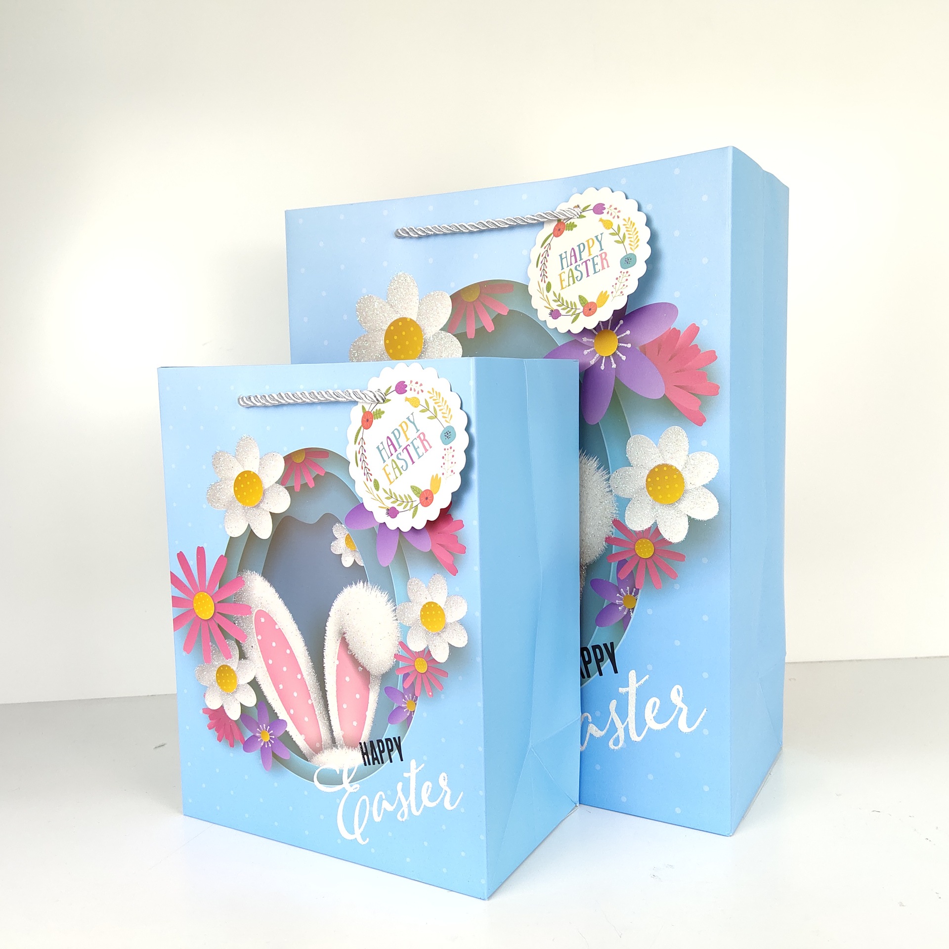 Bunny Easter Belt Hanging Card Paper Gift Bag