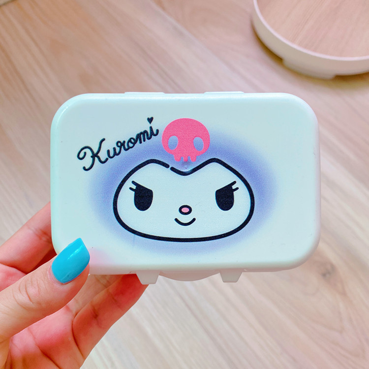 Cartoon Girlish Convenient Soap Dish Bathroom and Dormitory Draining Soap Storage Box Travel Carry Clow Rice Box