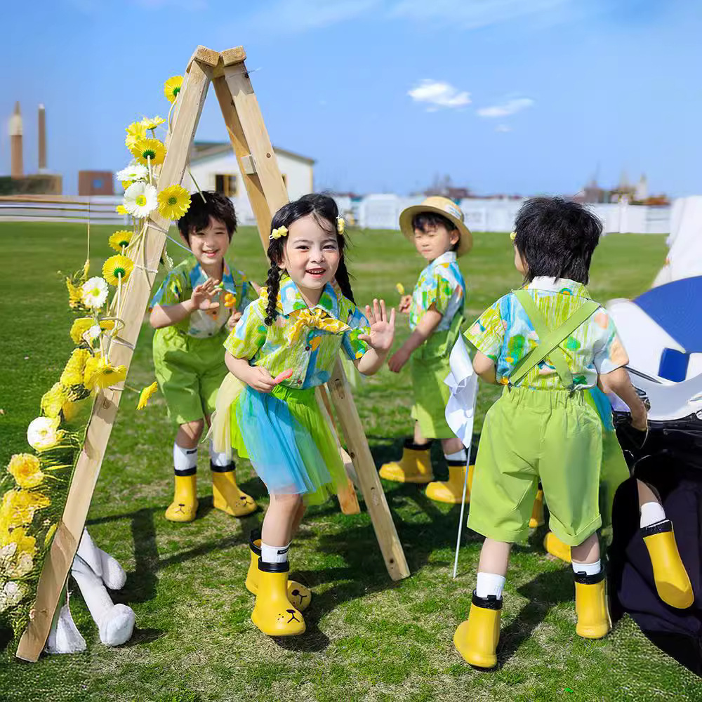 六一儿童节舞蹈表演服幼儿园园服小学生合唱服运动会班服短裙套装