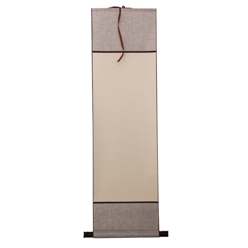 书画装裱空白画轴中堂全绫宣纸书法绘画卷轴非仿绫纸装裱