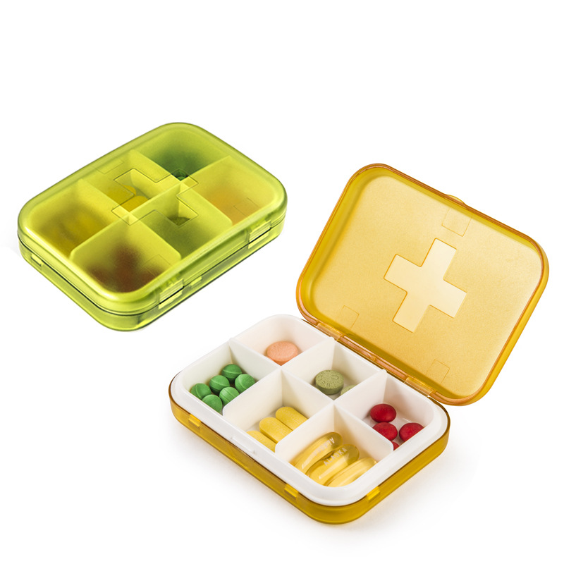 小药盒便携药品分装密封小号分药切药器旅行随身迷你收纳药丸盒子