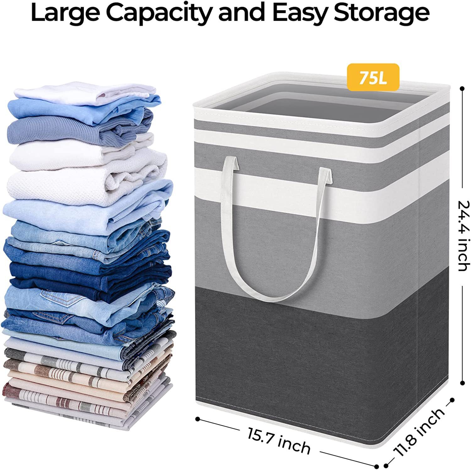 New Waterproof Cotton Linen Laundry Basket Simple Clothes Sundries Container Foldable Shopping Bags Large Capacity Dirty Clothes Basket