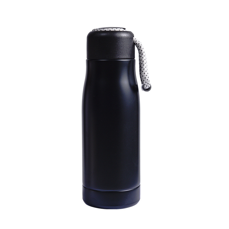 Large Capacity Rope Holding Double-Layer Vacuum Thermos Cup Portable Outdoor Sports Bottle Men's and Women's Fashion Knight Cup Gift Cup