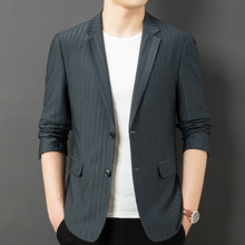 春季新款男式休闲西装韩版潮流中青年男士纯色宽松单件小西服