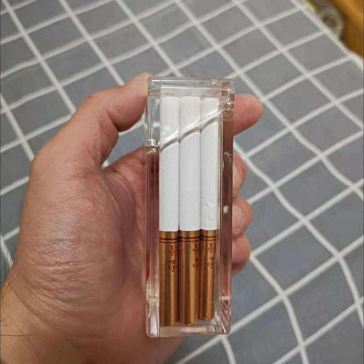 潮 加厚透明翻盖塑料烟盒高档创意亚克力香烟壳男20支装粗支女潮
