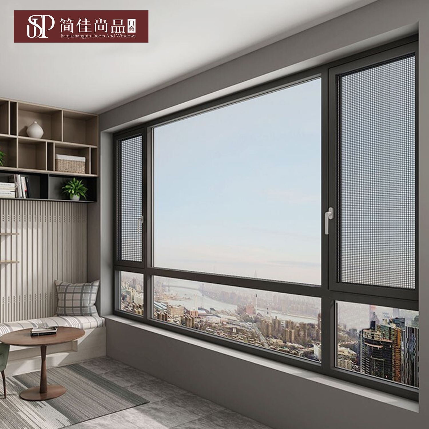 佛山断桥铝门窗 落地封阳台隔音隔热客厅玻璃窗铝合金平开窗定 制