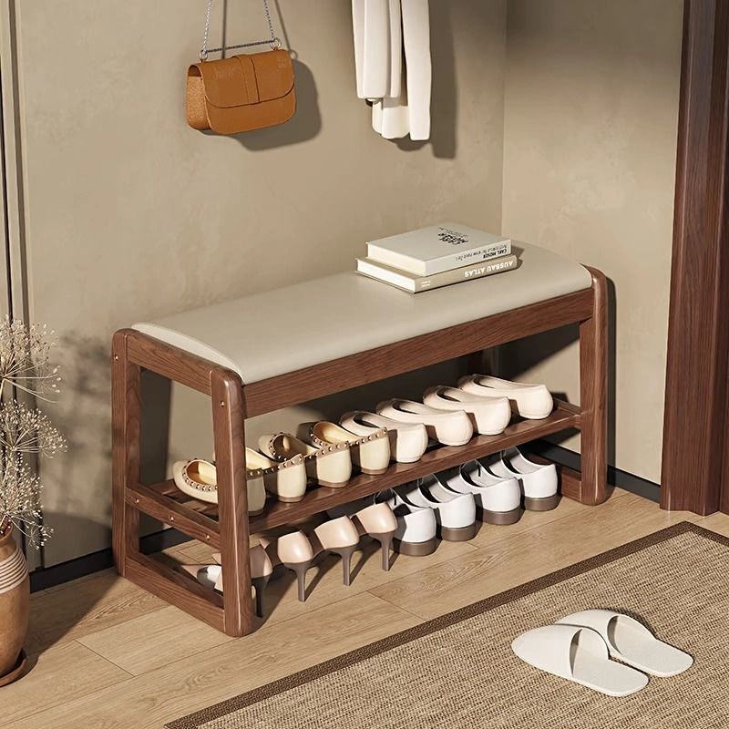入户换鞋凳实木鞋柜新中式鞋架一体坐凳门口家用穿鞋凳可坐进门凳
